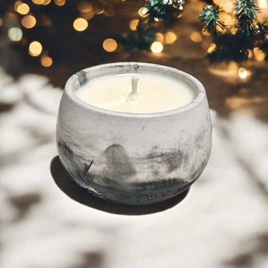 Small Handcrafted Jesmonite Soy Candle – Unique, Eco-Friendly Decor